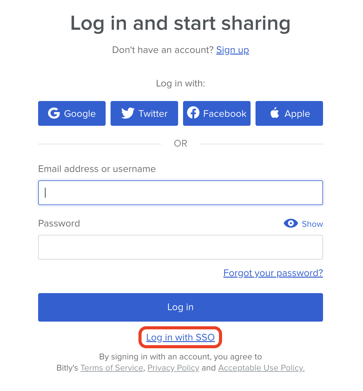 How do I log in after my account switches to using SSO? Bitly Support