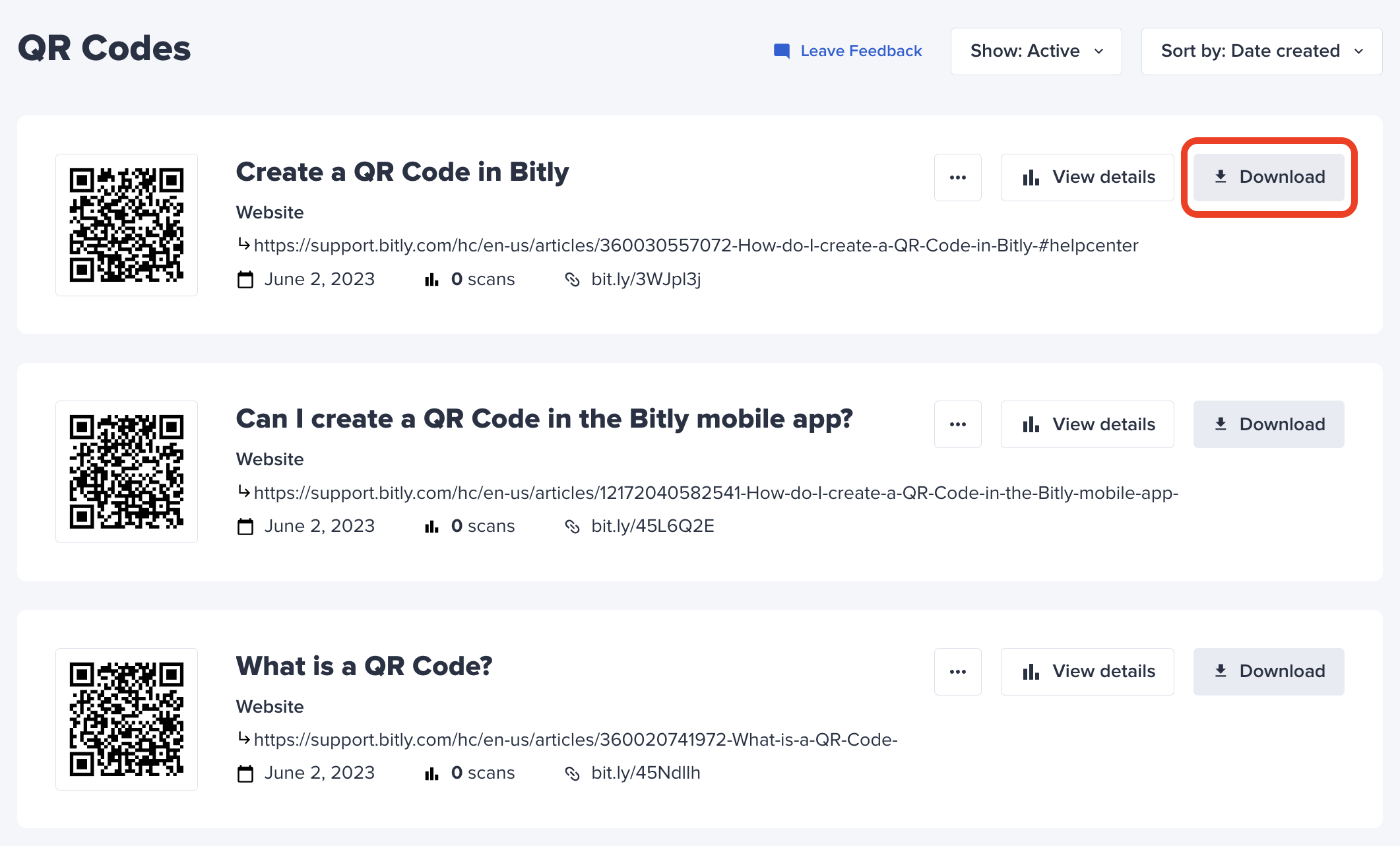 How do I create a QR Code in Bitly? Bitly Support