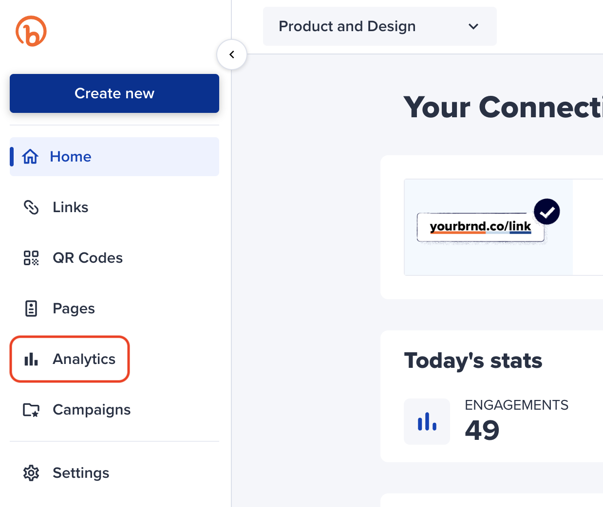 Bitly Analytics menu.png