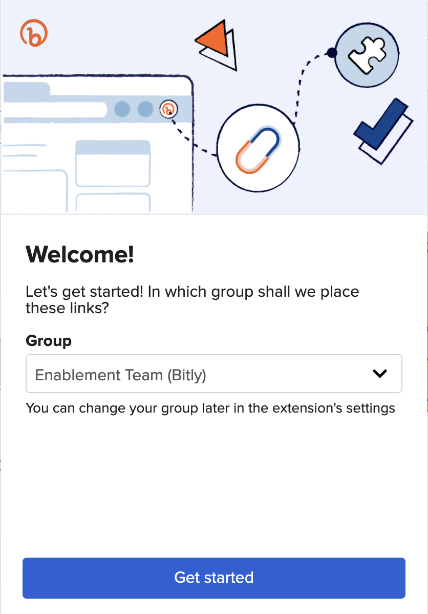 Bitly browser extension select group.png