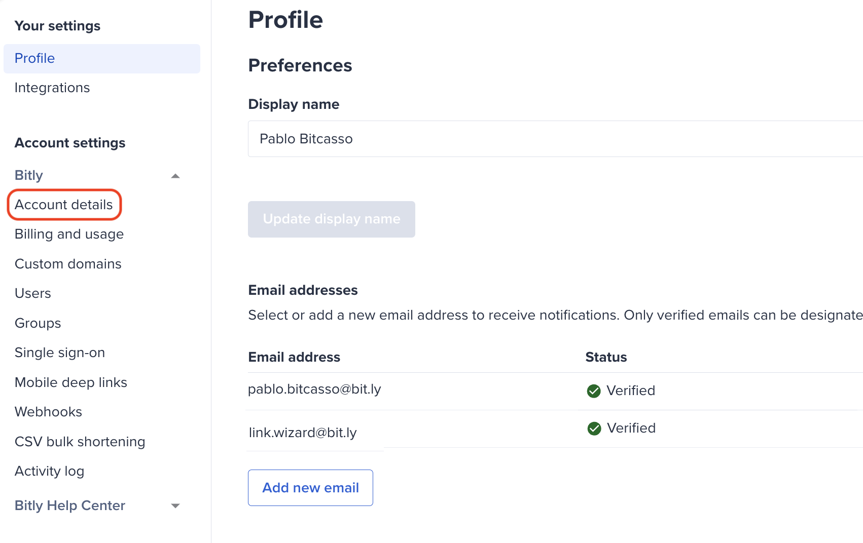 Bitly Account details sidebar.png