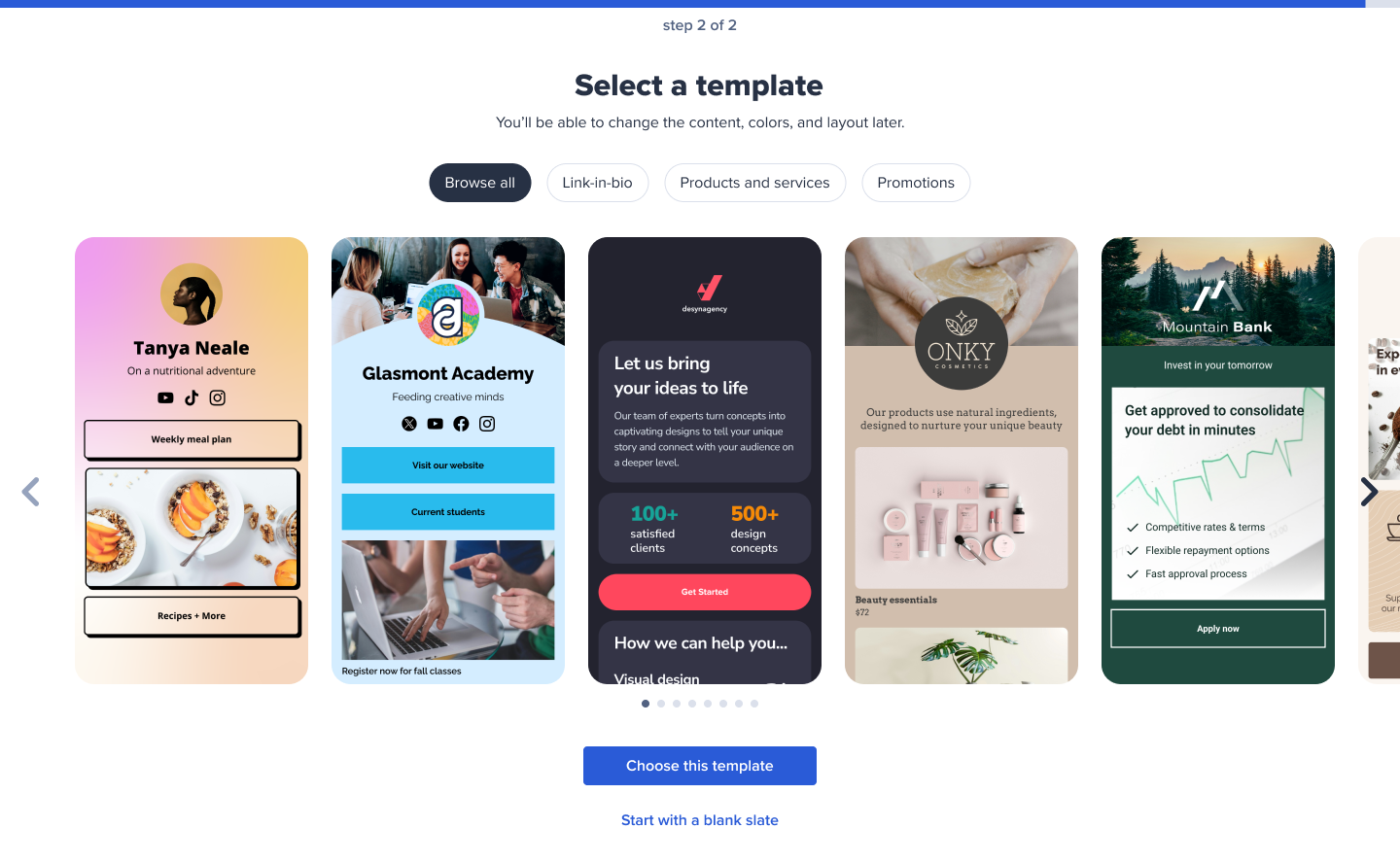 Bitly Pages_select template.png