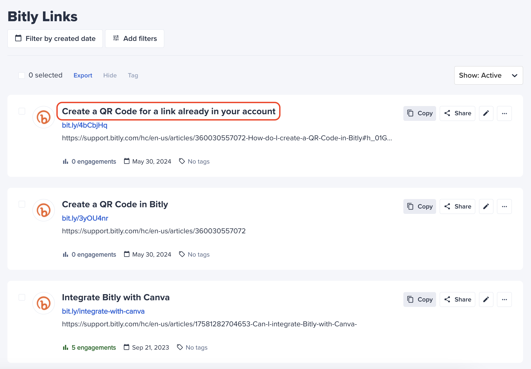 Bitly create QR Code_links list.png