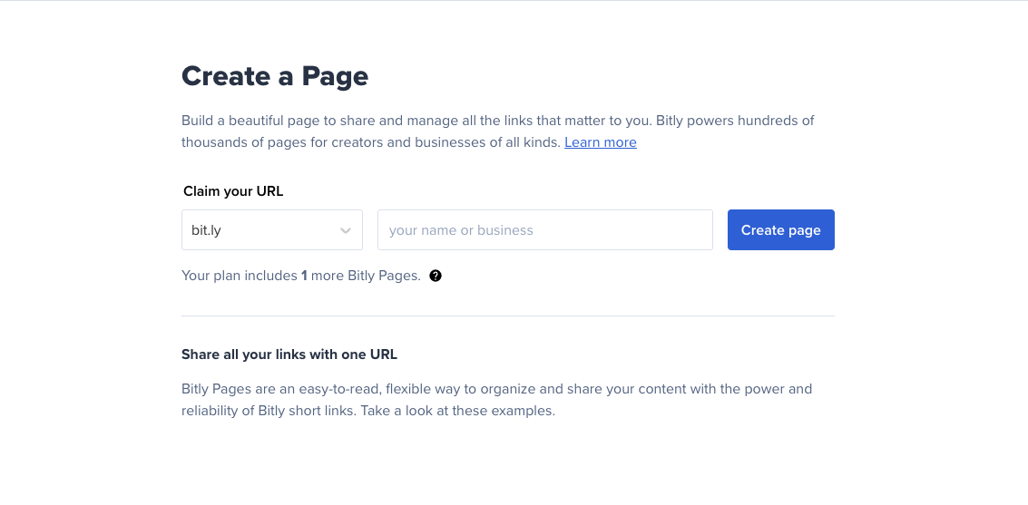 How do I create a Bitly Page? – Bitly Support