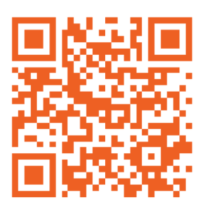 Código QR de color naranja