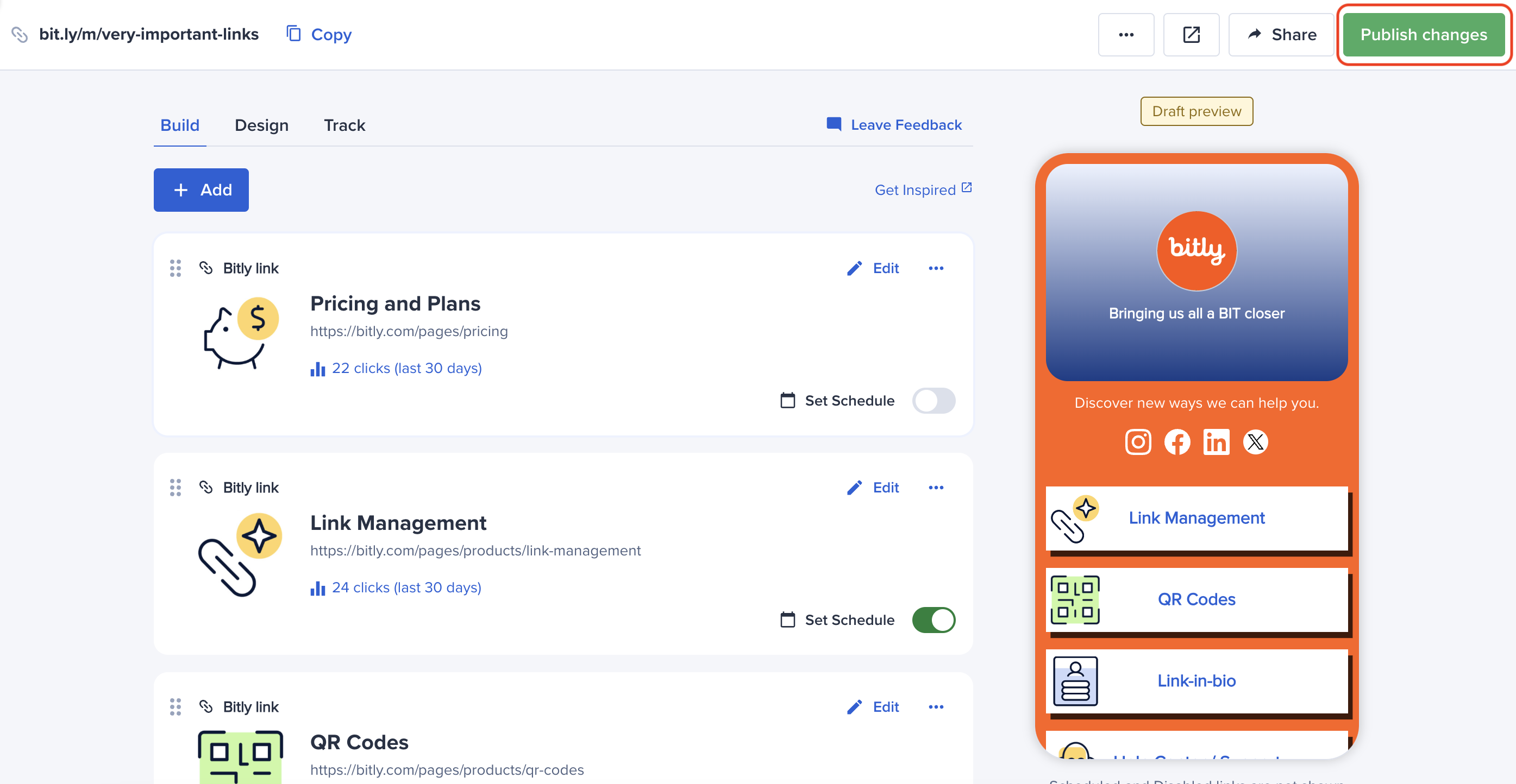 Bitly_Pages_Publish changes.png