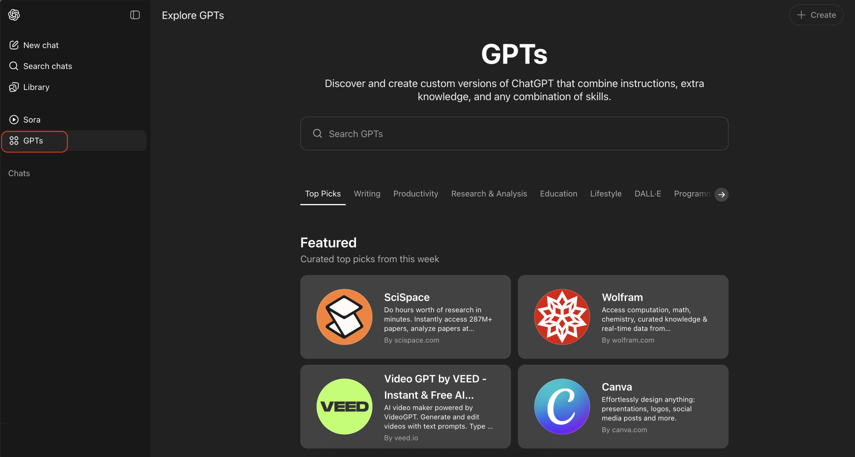 Tienda de GPT de ChatGPT