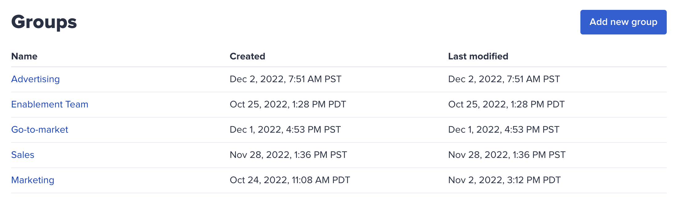 Bitly group - select group.png