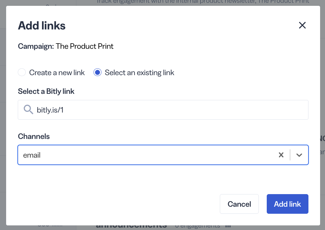 Bitly Campaigns Select Channel to Existing Link.png