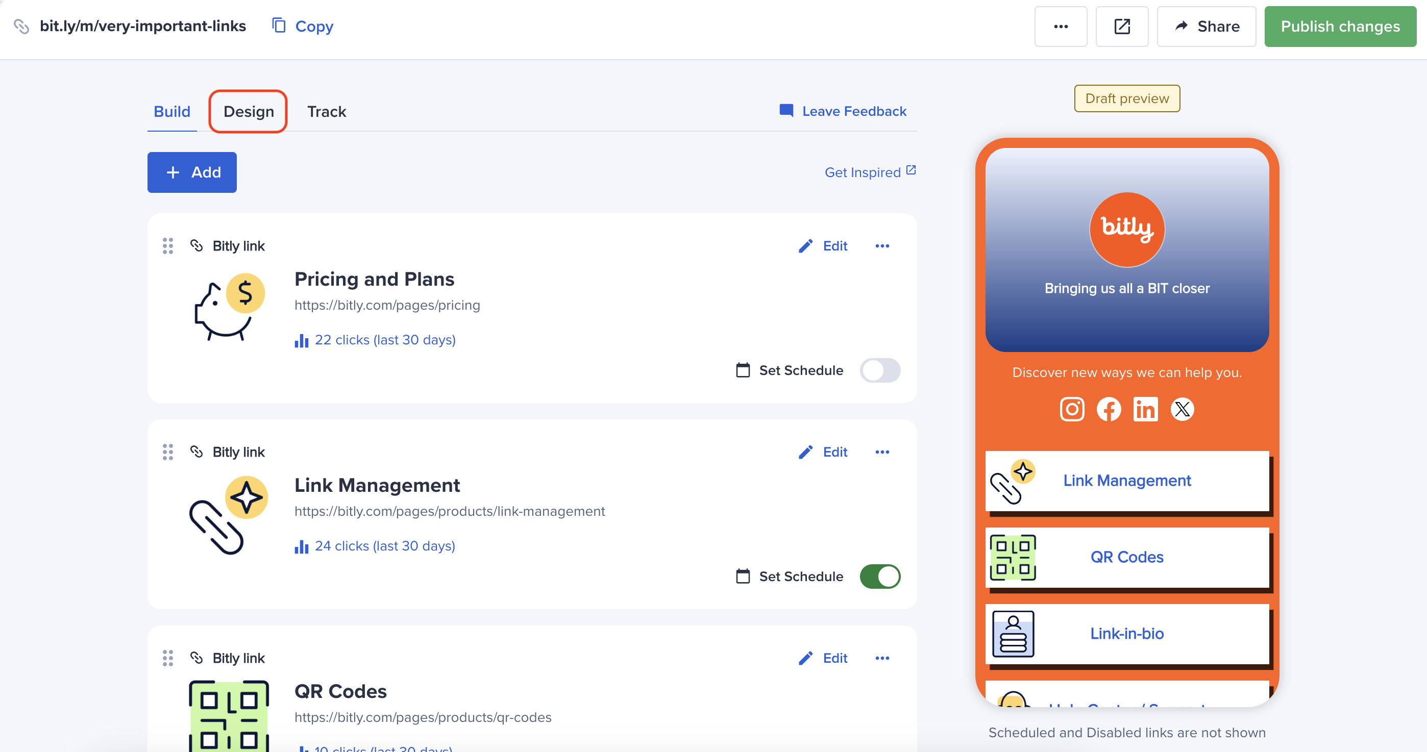 Bitly Link-in-bio Customizations tab.png