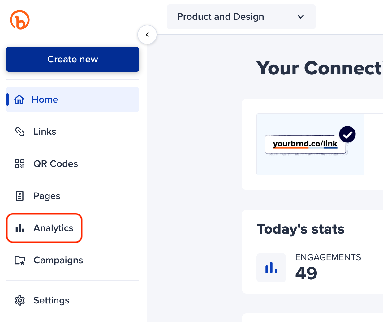 Bitly Analytics menu.png